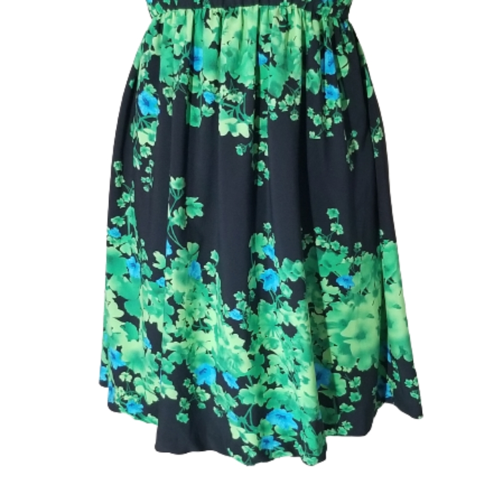 ECI New York Dress Floral Green Size 2X - Picture 7 of 13